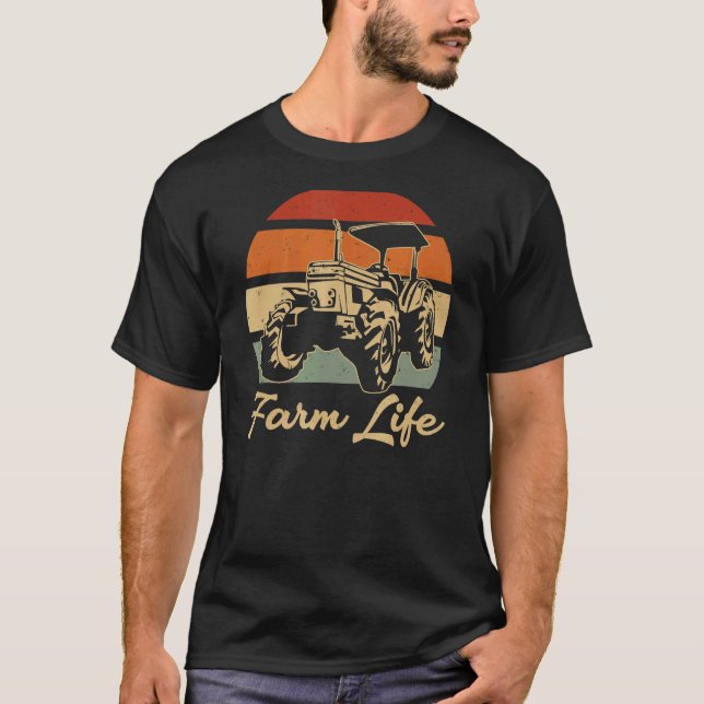 Camiseta Farmer Trator e Trator Fazenda Life 1 (Frente)