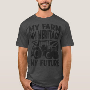 Camiseta Farmer Trator Minha Fazenda Meu Patrimônio Meu Fut