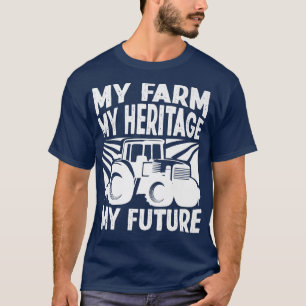 Camiseta Farmer Trator Minha Fazenda Meu Patrimônio Meu Fut