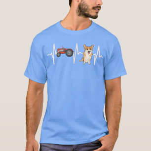 Camiseta Farmer Trator Pembroke Welsh Corgi Heartbeat