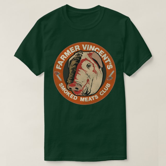 Camiseta Farmer Vincents Smoked Meats Club (Frente do Design)