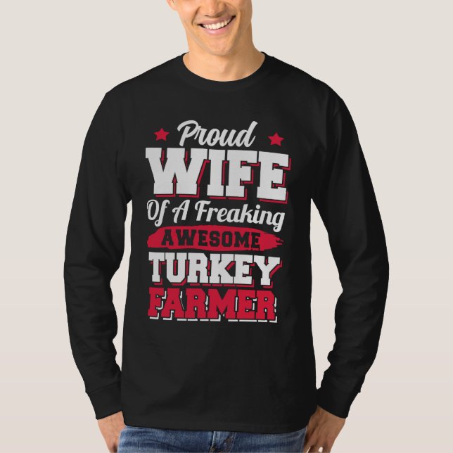 Camiseta Farming Farm Agriculture Turkey Farmer Wife (Frente)