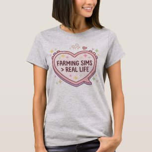 Camiseta Farming Sims Maior Que Console Da Vida Real
