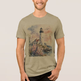 Camiseta Faro Pintado à Aguarela