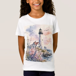 Camiseta Faro Pintado à Aquarela