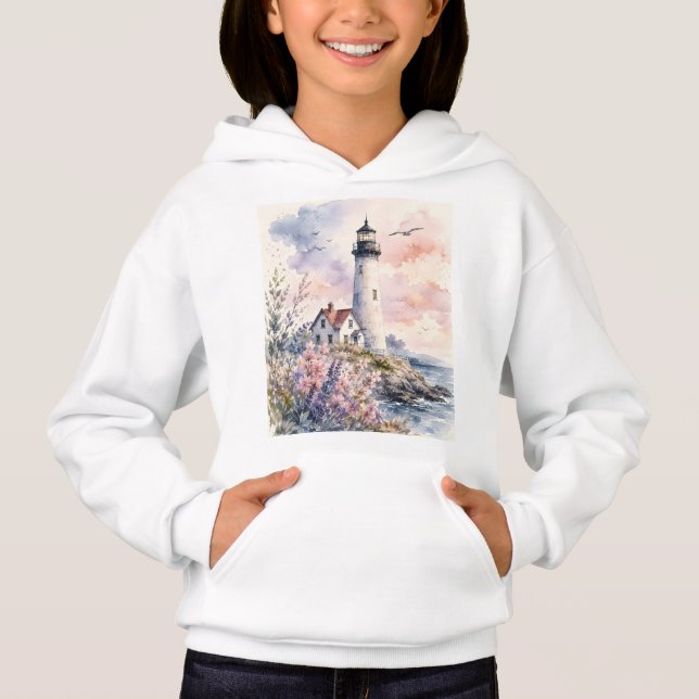 Camiseta Faro Pintado à Aquarela (Frente)