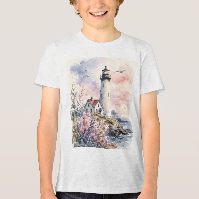 Camiseta Faro Pintado com Aquarela (Frente)
