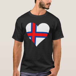 Camiseta Faroe Islands Flag Heart Faroe Islands Love Faroe