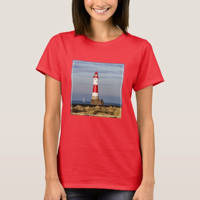Camiseta Faróis | Farol de Beachy Head Inglaterra (Frente)