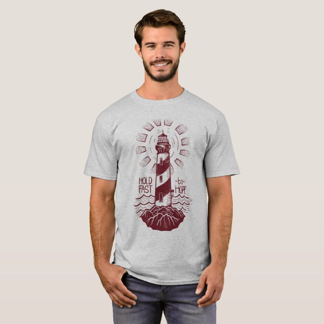 Camiseta Farol Agarre-se à Esperança Positiva (Frente Completa)