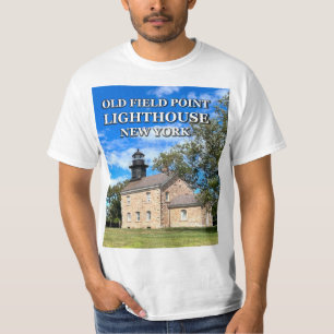 Camiseta Farol antigo de campo, camisa-T de Nova Iorque
