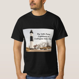 Camiseta Farol Big Sable Point em Ludington