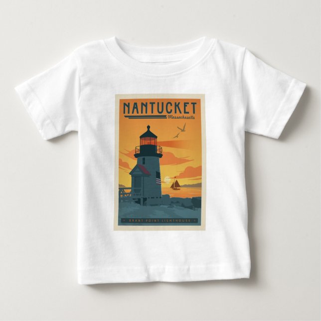 Camiseta Farol Brant Point | Mães Nantucket (Frente)