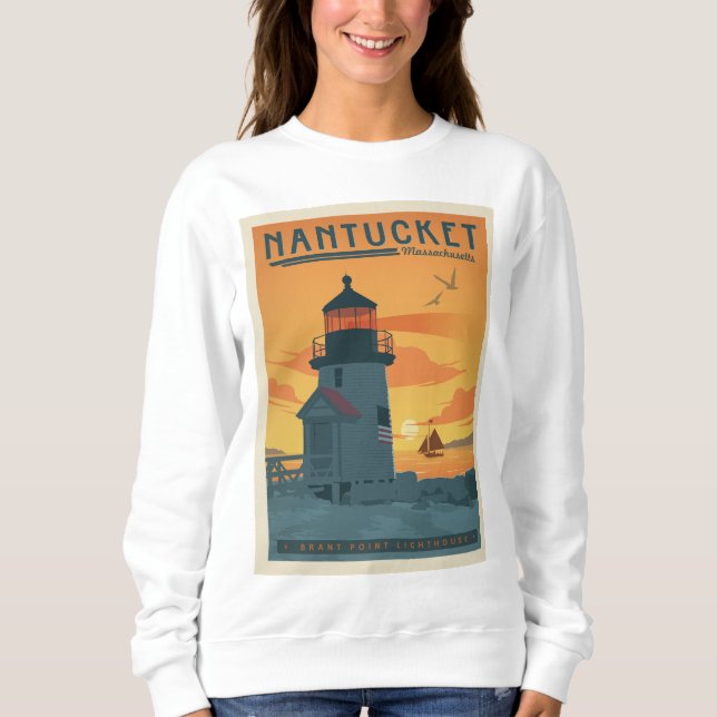 Camiseta Farol Brant Point | Mães Nantucket (Frente)