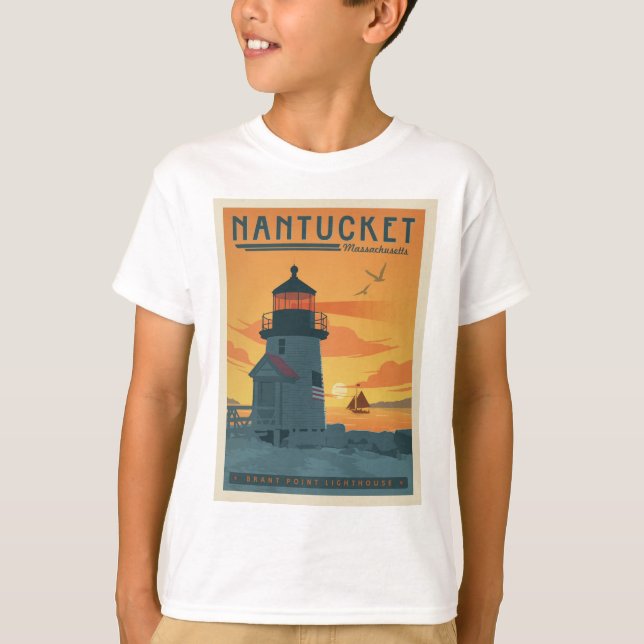 Camiseta Farol Brant Point | Mães Nantucket (Frente)