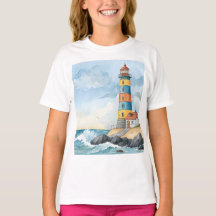 Farol Colorido em Aquarela