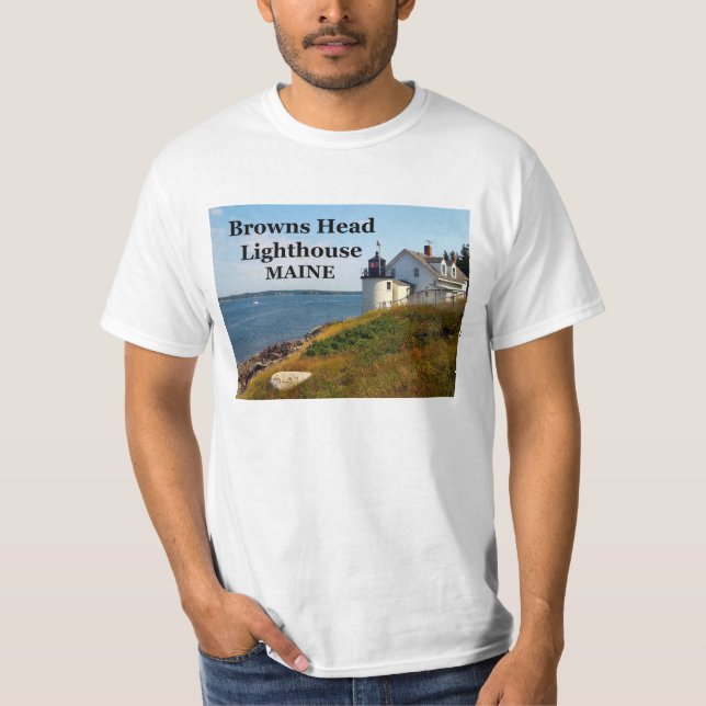 Camiseta Farol da Cabeça de Browse, Camisa-T Maine (Frente)
