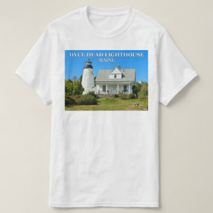Camiseta Farol Da Cabeça De Dica, Camisa-T De Castine Maine