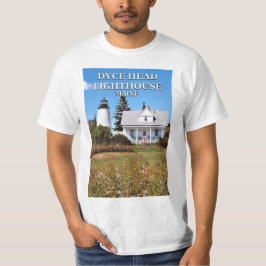 Camiseta Farol Da Cabeça De Dica, Camisa-T De Castine Maine