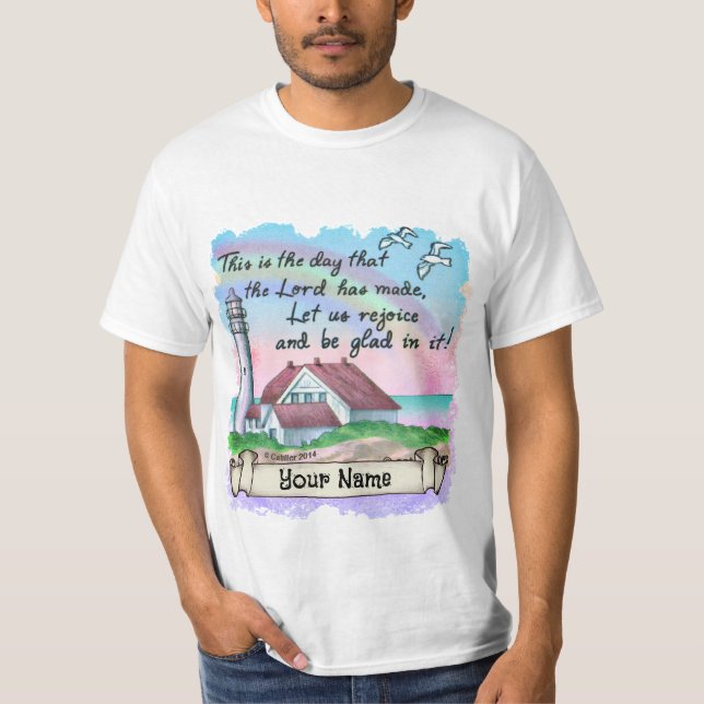Camiseta Farol de Alegria Cristã   (Frente)