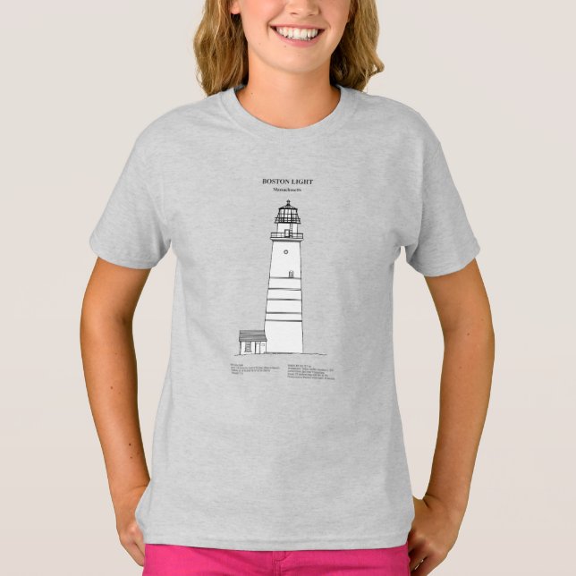 Camiseta Farol de Boston Light - Massachusetts - SBD (Frente)