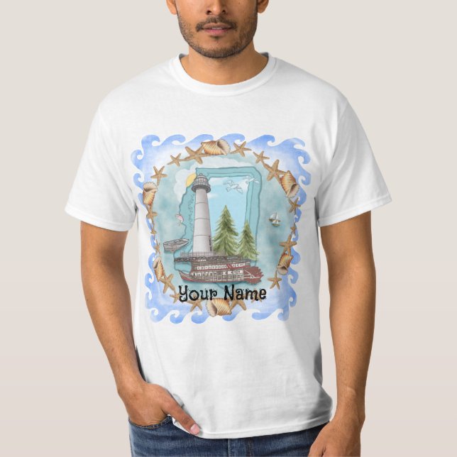 Camiseta Farol de Conchas do Mississippi  (Frente)