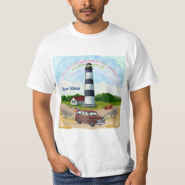 Camiseta Farol de Escolha do Arco-Íris (Frente)
