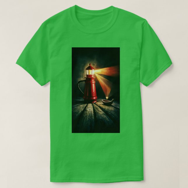 Camiseta farol de farol de diafragma (Frente do Design)