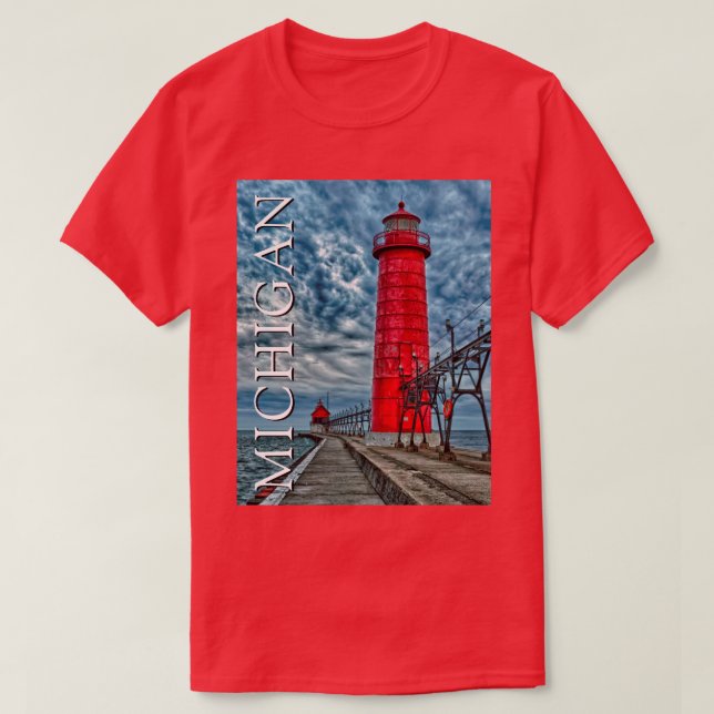 Camiseta Farol de Grand Haven | Michigan (Frente do Design)