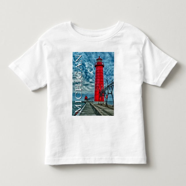 Camiseta Farol de Grand Haven | Michigan (Frente)