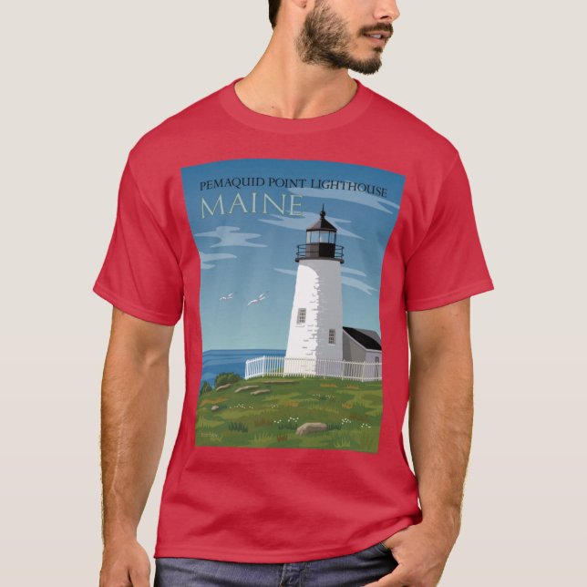 Camiseta Farol de Pemaquid Point (Frente)