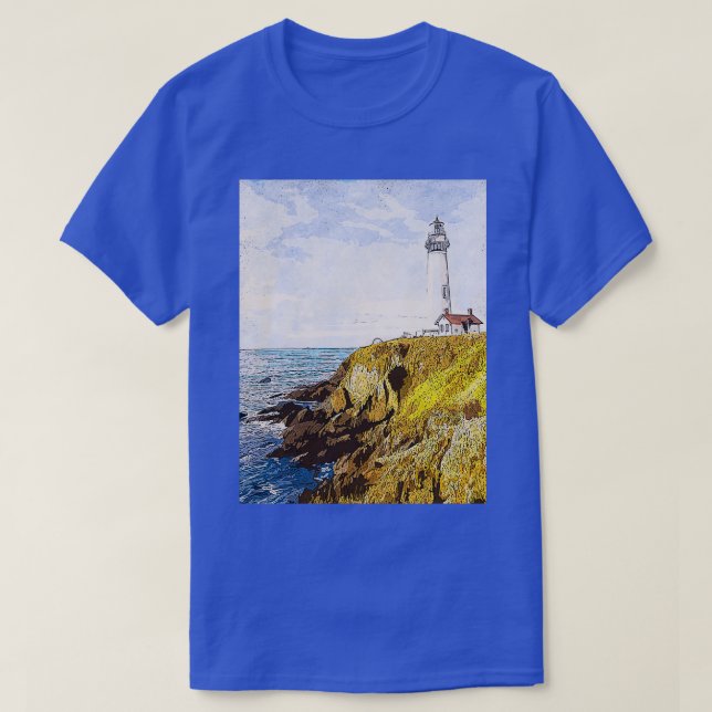 Camiseta Farol de ponto pombo 12 (Frente do Design)