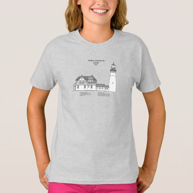 Camiseta Farol de Portland Head - Maine - SBD (Frente)