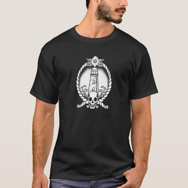 Camiseta Farol de Segurança da Costa Skull Shore (Frente)