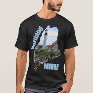 Camiseta Farol do Maine Portland no Verão