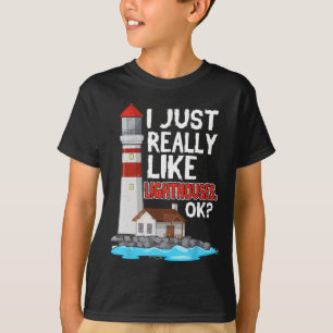 Camiseta Farol Eu Apenas Realmente Gosto de Faróis Praia 