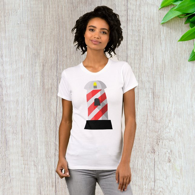 Camiseta Farol Listrado de Vermelho e Branco (Criador carregado)