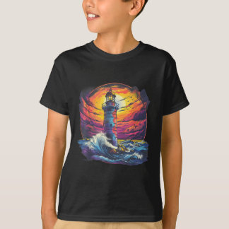 Camiseta Farol Navegação Praia Mar Boating Casa à Beira-Mar