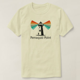 Camiseta Farol Pemaquid Point Arco-íris