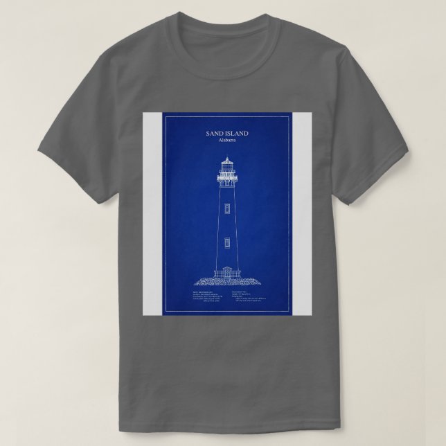 Camiseta Farol Sand Island Alabama AD TShirt (Frente do Design)