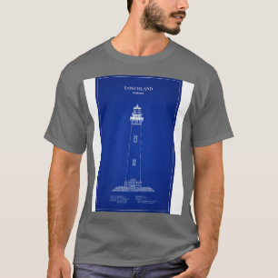 Camiseta Farol Sand Island Alabama AD TShirt