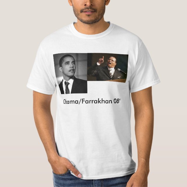 Camiseta Farrakan, Obama, Obama/Farrakhan 08' (Frente)