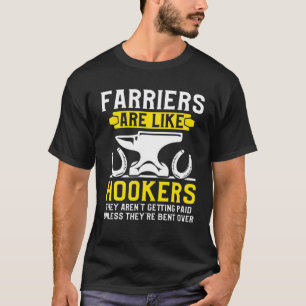 Camiseta Farrier Bent Horsferes Hoof Trimming Equine Shoein