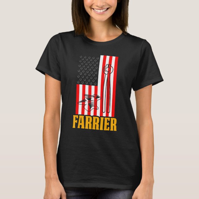 Camiseta Farrier Horsfere Hoof Trimming Equine Shoeing T (Frente)
