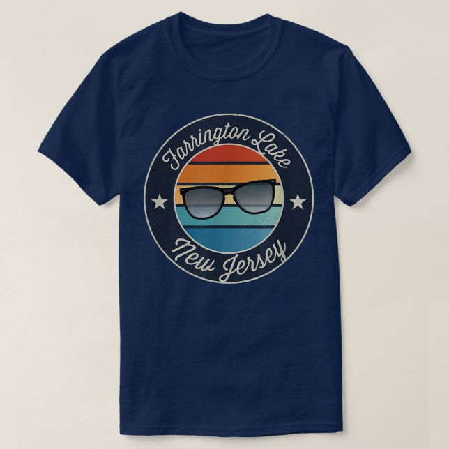 Camiseta Farrington Lake New Jersey Souvenir (Frente do Design)