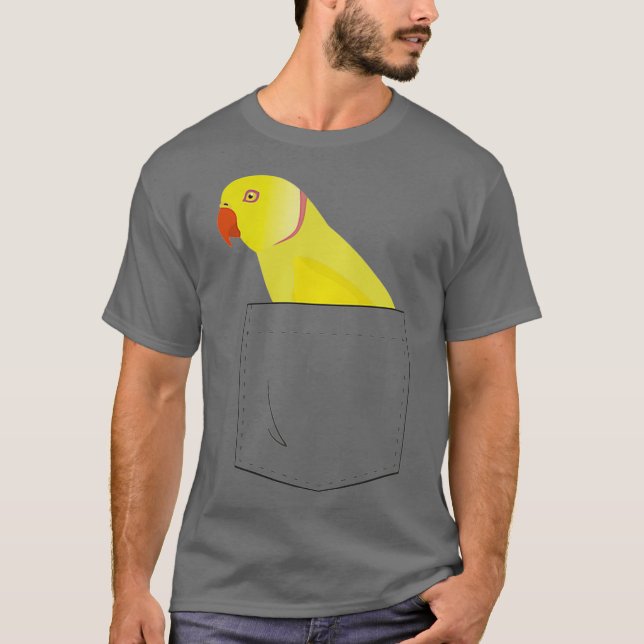 Camiseta Farsa Amarelo de periquito-do-pescoço-índio (Frente)