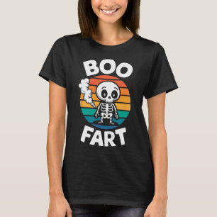 Camiseta Fart Engraçado Fazendo Esqueleto Para O Halloween