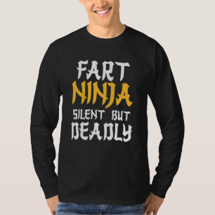 Camiseta Fart Ninja Silencioso Mas Mortal Humor De Banheiro
