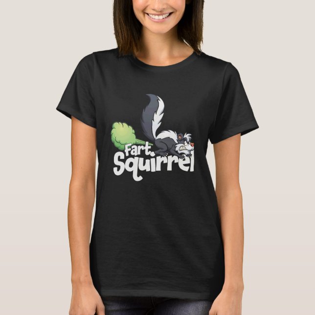 Camiseta Fart Squirrel Skunk Farting Animal (Frente)