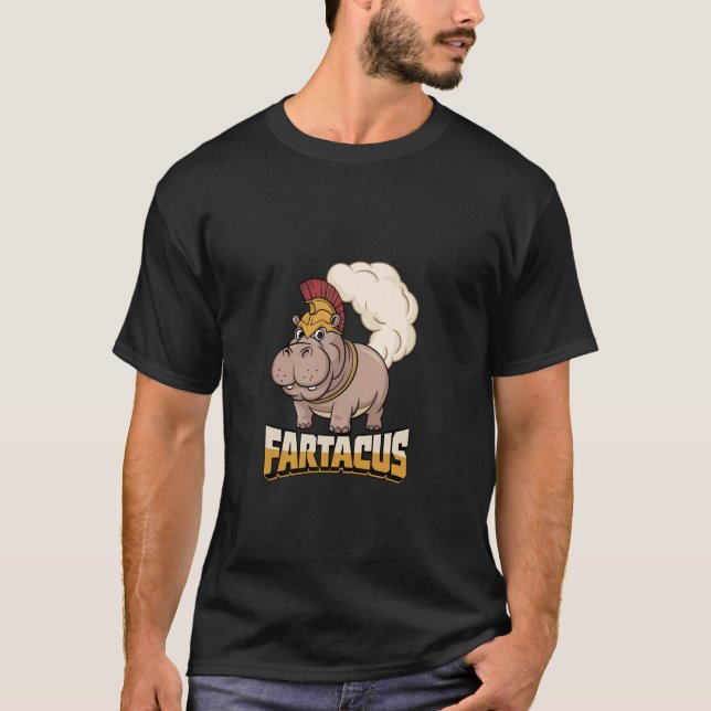 Camiseta Fartacus Farting Hippo Farts (Frente)